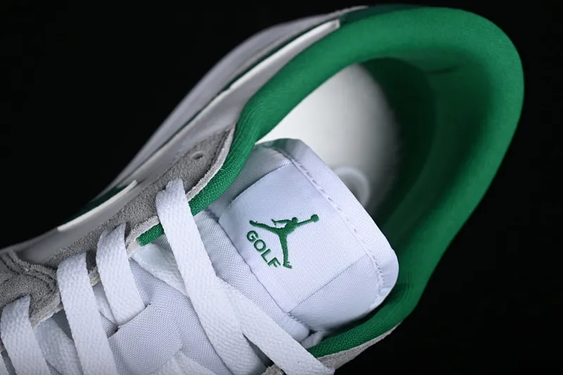 All categories Air Jordan Jordan series basketball shoes Air Jordan 1 Low G version pure original Air Jordan 1 Low Golf AJ1 Joe 1 new golf version gray white green color DD9315-112